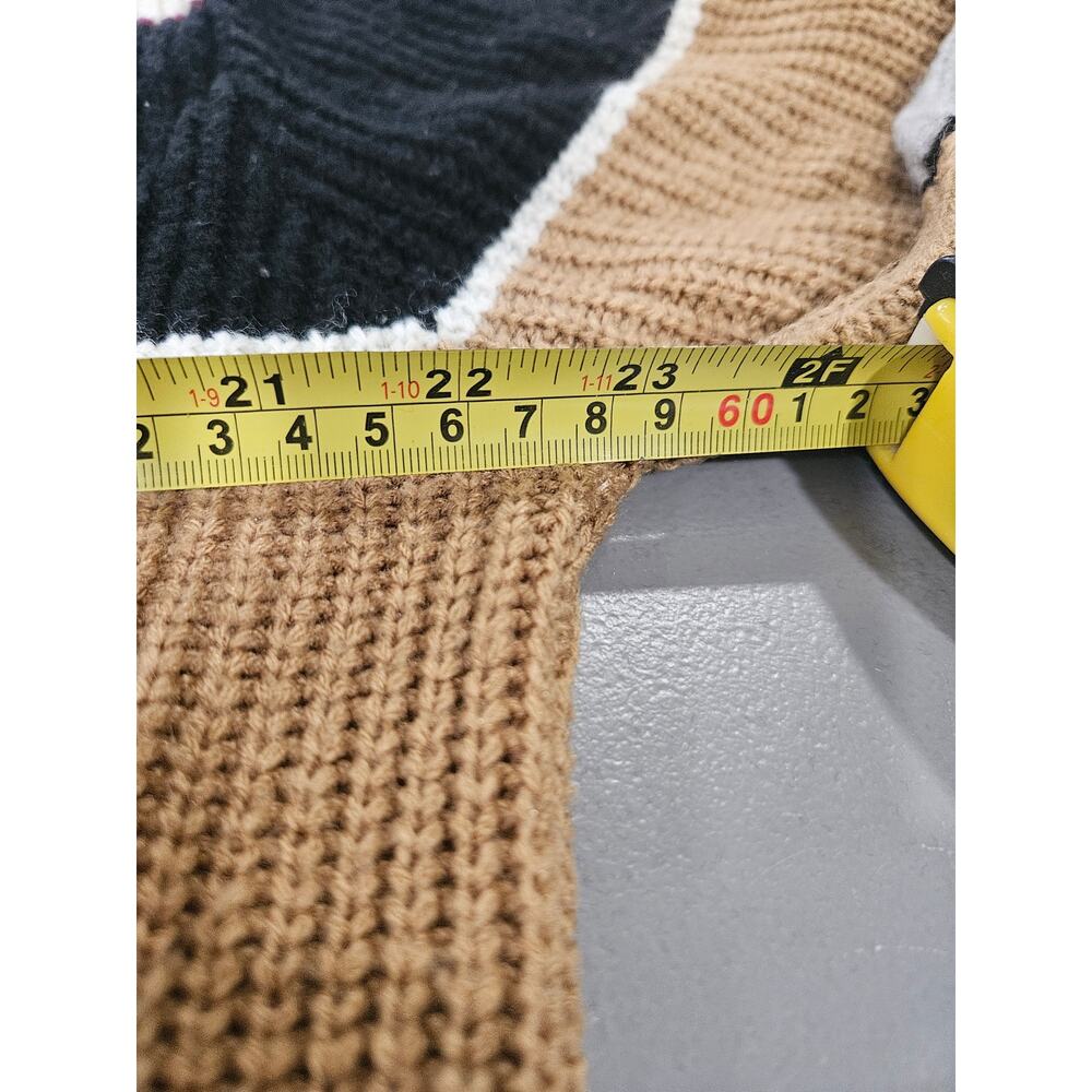 Vintage Highland Sweater Mens XL USA Striped Colorblock 90s Acrylic - Picture 4 of 6